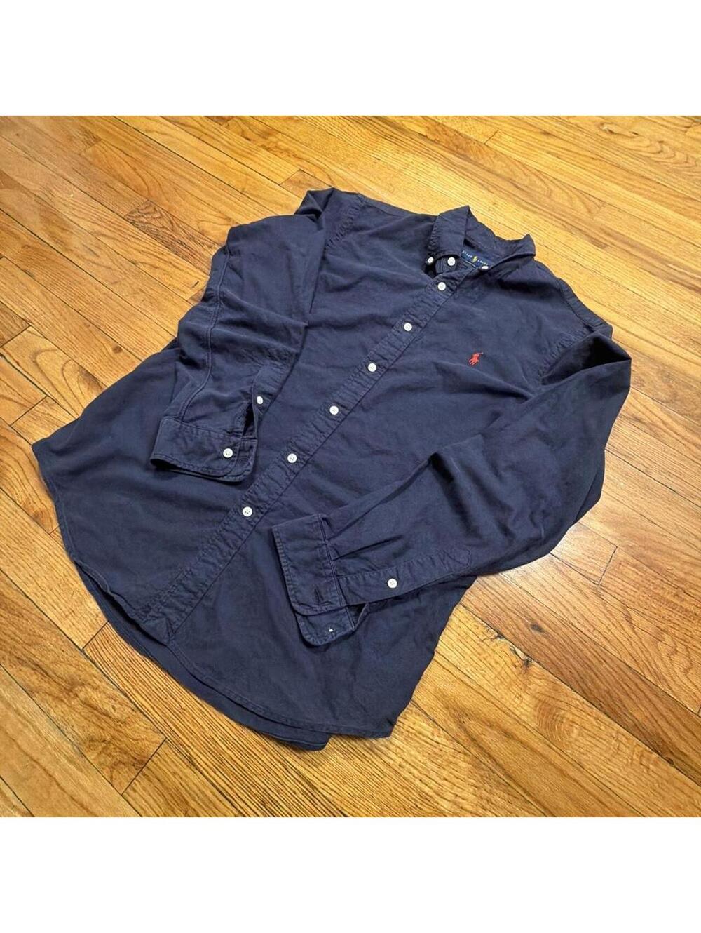 Polo Ralph Lauren Men's Navy and Blue Shirt
